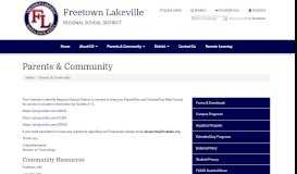 
							         Parents & Community :: Freetown Lakeville Regional School Disctrict								  
							    