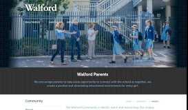 
							         Parents | Community | Walford Anglican School for Girls								  
							    