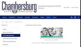 
							         Parents / Community Web Portal - Chambersburg Area School District								  
							    