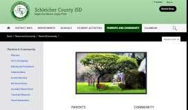
							         Parents & Community / Welcome - Schleicher County ISD								  
							    