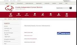 
							         Parents / Family Access - Crosby ISD								  
							    