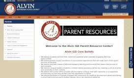 
							         Parents / Family Engagement - Alvin ISD								  
							    