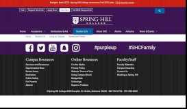 
							         Parents FAQ | Spring Hill College								  
							    