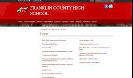 
							         Parents - Franklin County High School								  
							    