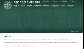 
							         Parents - Gordon's School								  
							    
