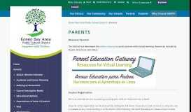 
							         Parents - Green Bay Area Public School District								  
							    