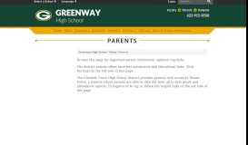 
							         Parents - Greenway High School								  
							    