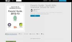 
							         Parents Guide - South Wilts Grammar School for Girls - Yumpu								  
							    