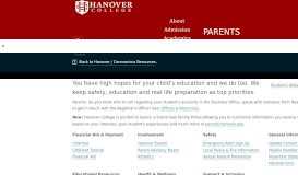 
							         Parents | Hanover College								  
							    