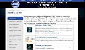 
							         Parents Home – Parents – Ocean Springs School District								  
							    
