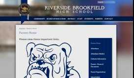 
							         Parents Home – Parents – Riverside Brookfield High School								  
							    