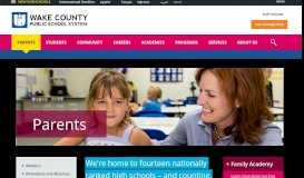 
							         Parents / Homepage - Wake County Public Schools								  
							    