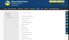 
							         Parents / Homepage - Waseca Public Schools								  
							    