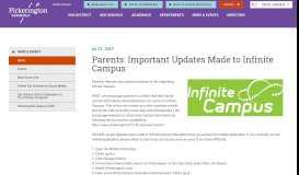
							         Parents: Important Updates Made to Infinite Campus - Pickerington ...								  
							    