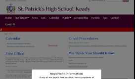 
							         Parents Information Area - St Patrick's High School, Keady								  
							    