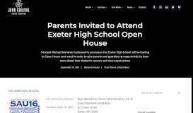 
							         Parents Invited to Attend Exeter High School Open House - John ...								  
							    
