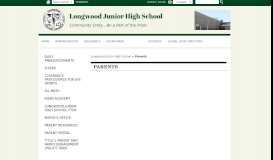 
							         Parents - Longwood Junior High School								  
							    