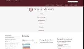 
							         Parents - Lower Merion School District								  
							    