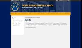 
							         Parents - Maple Shade High School								  
							    