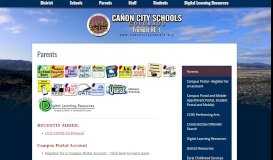 
							         Parents - Miscellaneous - Cañon City Schools								  
							    