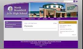 
							         Parents | North Brookfield Public Schools								  
							    