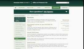 
							         Parents | Office of Financial Aid | Michigan State University								  
							    