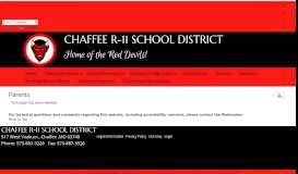 
							         Parents • Page - Chaffee RII School District								  
							    