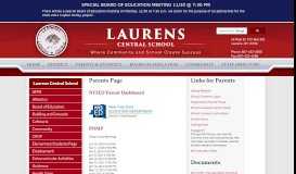 
							         Parents Page - Laurens Central School								  
							    