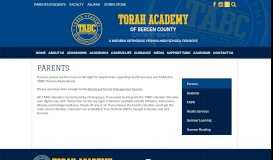 
							         Parents – Parents / Students – Torah Academy of Bergen County								  
							    