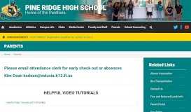 
							         Parents - Pine Ridge High School								  
							    