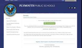 
							         Parents - Plymouth Public Schools								  
							    