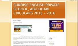 
							         Parents Portal - sunrise english private school, abu dhabi circulars 2015								  
							    