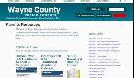 
							         Parents Resources - Wayne County Public Schools								  
							    