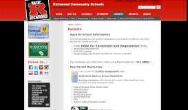 
							         Parents - Richmond Community Schools								  
							    