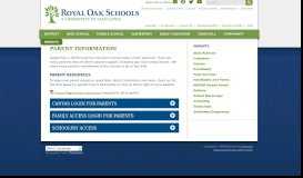 
							         Parents - Royal Oak Schools								  
							    
