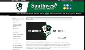 
							         Parents - Southwest ISD District - San Antonio								  
							    