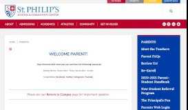 
							         PARENTS - St. Philip's School								  
							    