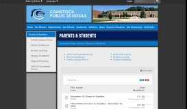 
							         Parents & Students - Comstock Public Schools								  
							    