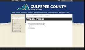 
							         Parents & Students - Culpeper County Public Schools								  
							    
