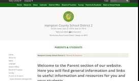 
							         Parents & Students - Hampton County School District 2								  
							    