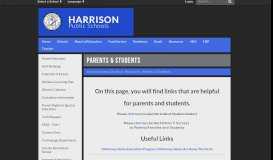 
							         Parents & Students - Harrison School District								  
							    