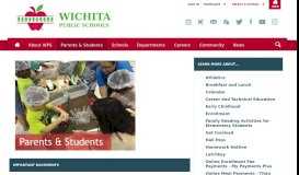 
							         Parents & Students / Homepage - Wichita Public Schools								  
							    
