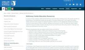 
							         Parents & Students / McKinney-Vento Education Resources								  
							    