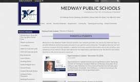
							         Parents & Students - Medway Public Schools								  
							    