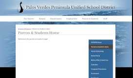 
							         Parents & Students - Palos Verdes Peninsula Unified School District								  
							    