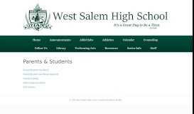 
							         Parents & Students – West Salem High School								  
							    
