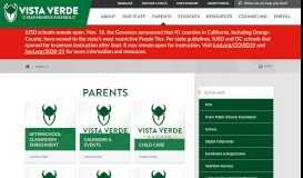 
							         Parents | Vista Verde K-8 - Irvine Unified School District								  
							    