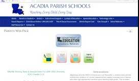
							         Parents Web Page • Page - Acadia Parish School Board								  
							    