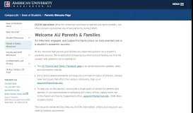 
							         Parents Welcome Page | Office of the Dean of ... - American University								  
							    