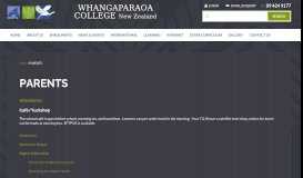 
							         parents - Whangaparaoa College								  
							    